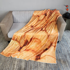 Potato Simulation Chip Blanket Flannel Casual Blanket for Outdoor Travel Camping