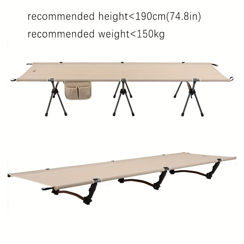 7075 Aluminum Portable Folding Bed 900D Wear-resistant