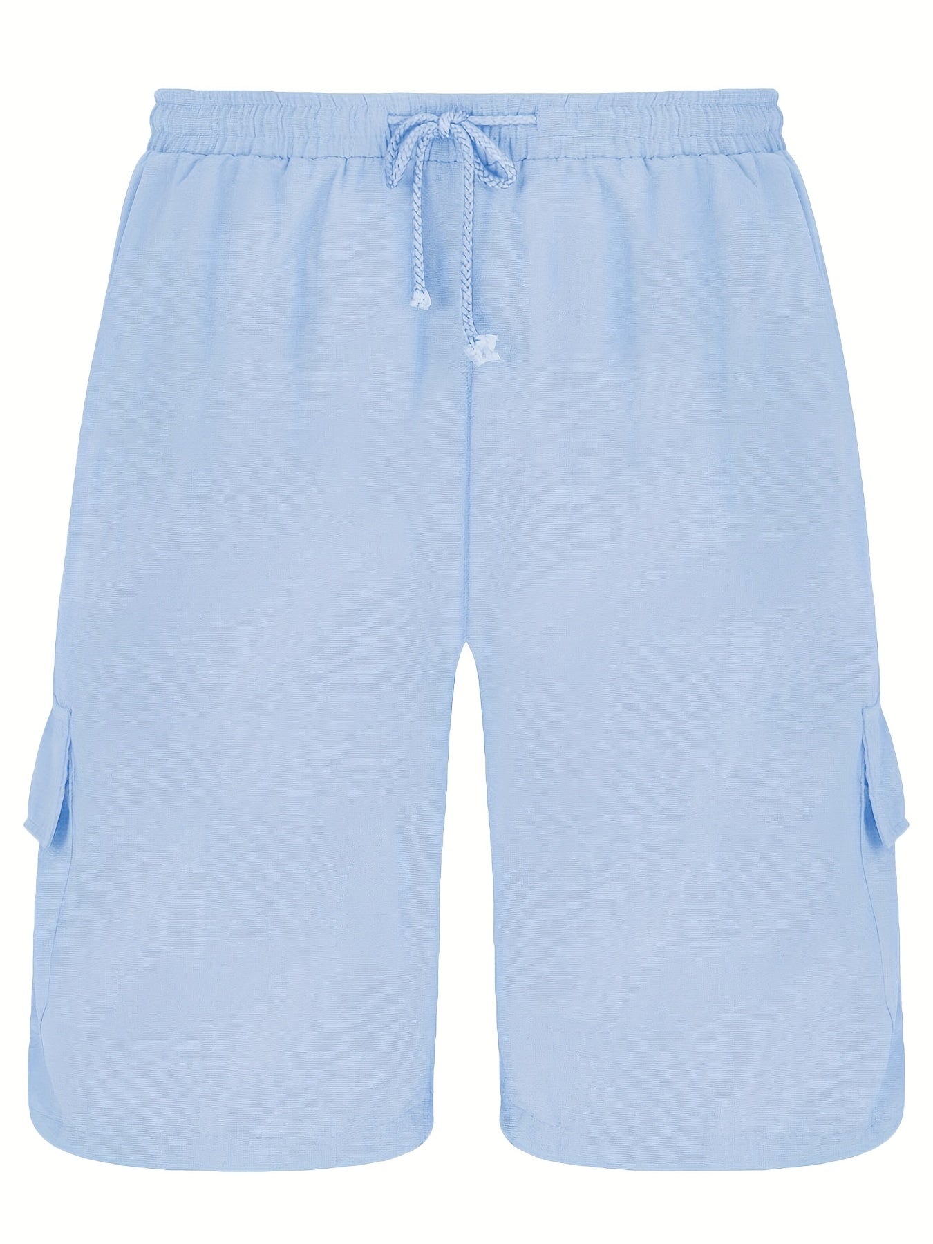 Men's Drawstring Cargo Short Pants Flap Pocket Loose Shorts