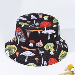 Colorful Mushroom Bucket Hat Unisex Fisherman Cap