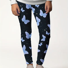 Butterfly Graphic Leggings Girls Comfy Leggings Spring Fall Winter Gift