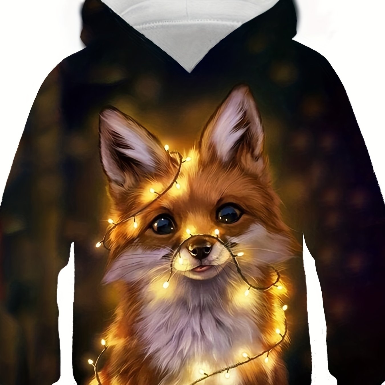 Kids Cartoon Fox Hoodie, Boys/Girls Hooded Sweatshirt, Top for 4-14 Years