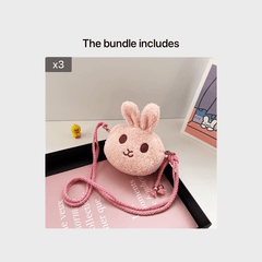 Plush Bunny Handbag Crossbody Bag Mini Coin Purse for Girls Kids
