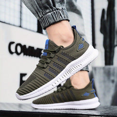 Men's Striped Lightweight Casual Shoes for Traveling Hiking