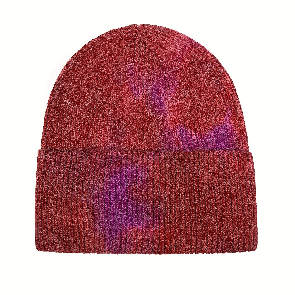 Tie Dye Windproof Knitted Hat for Outdoor Activities