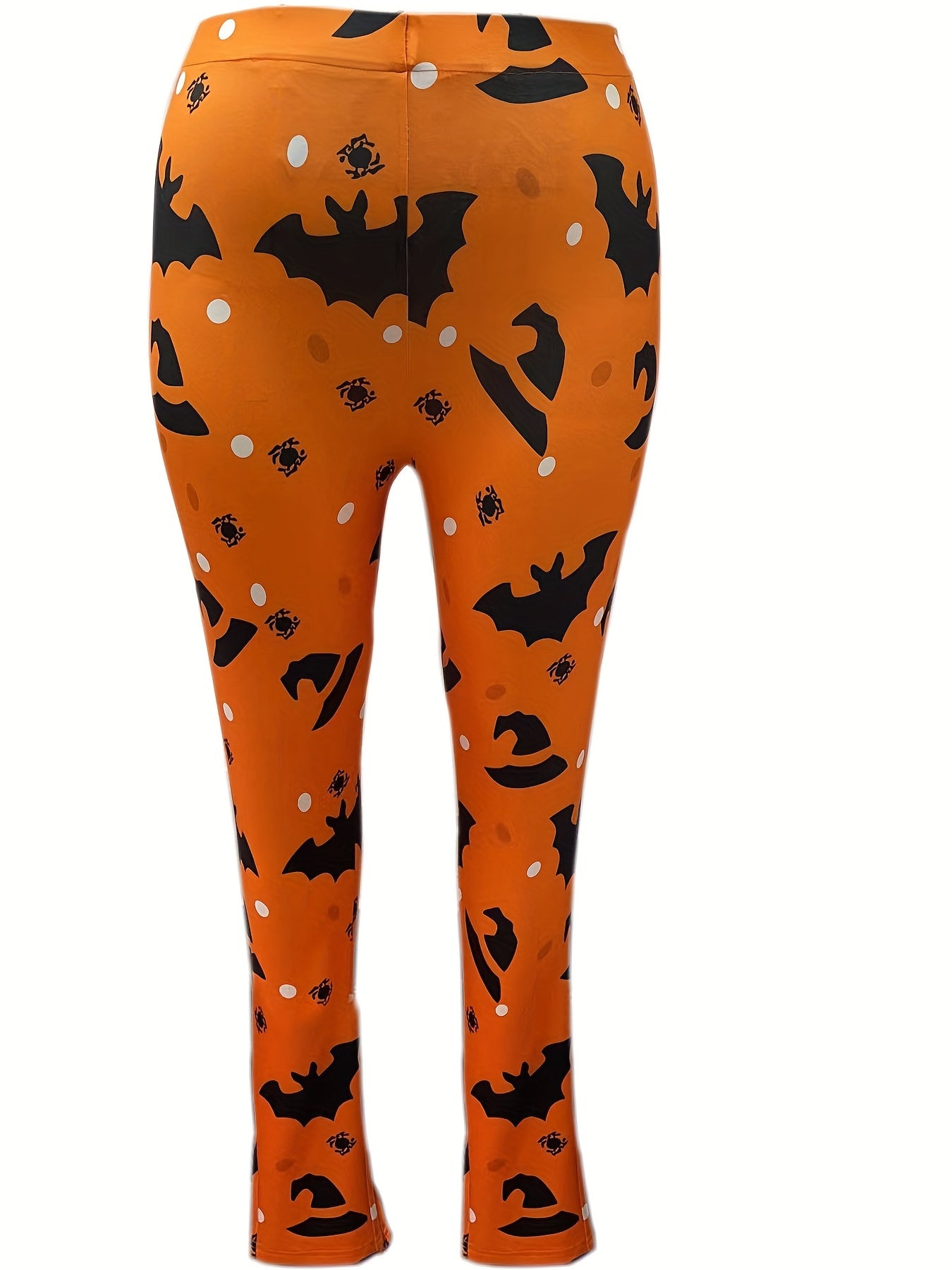 Women's Plus Size Bat Print Stretch Skinny Leggings