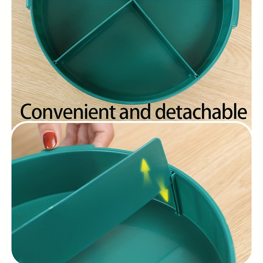 Rotating Kitchen Storage Rack for Tableware and Seasoning Bottles