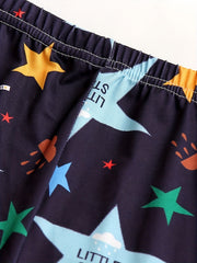 2pcs Girls Pattern Print Anti Mosquito Leggings Set