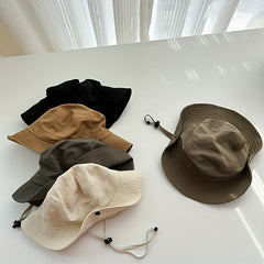 Kids Summer Western Style Big Brim Sunshade Bucket Hat