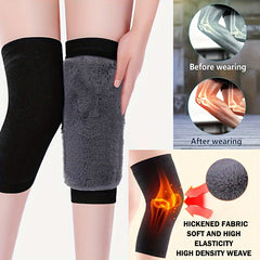 Outdoor Winter Rabbit Fur Warm Knee Pads - Prevent Cold Legs
