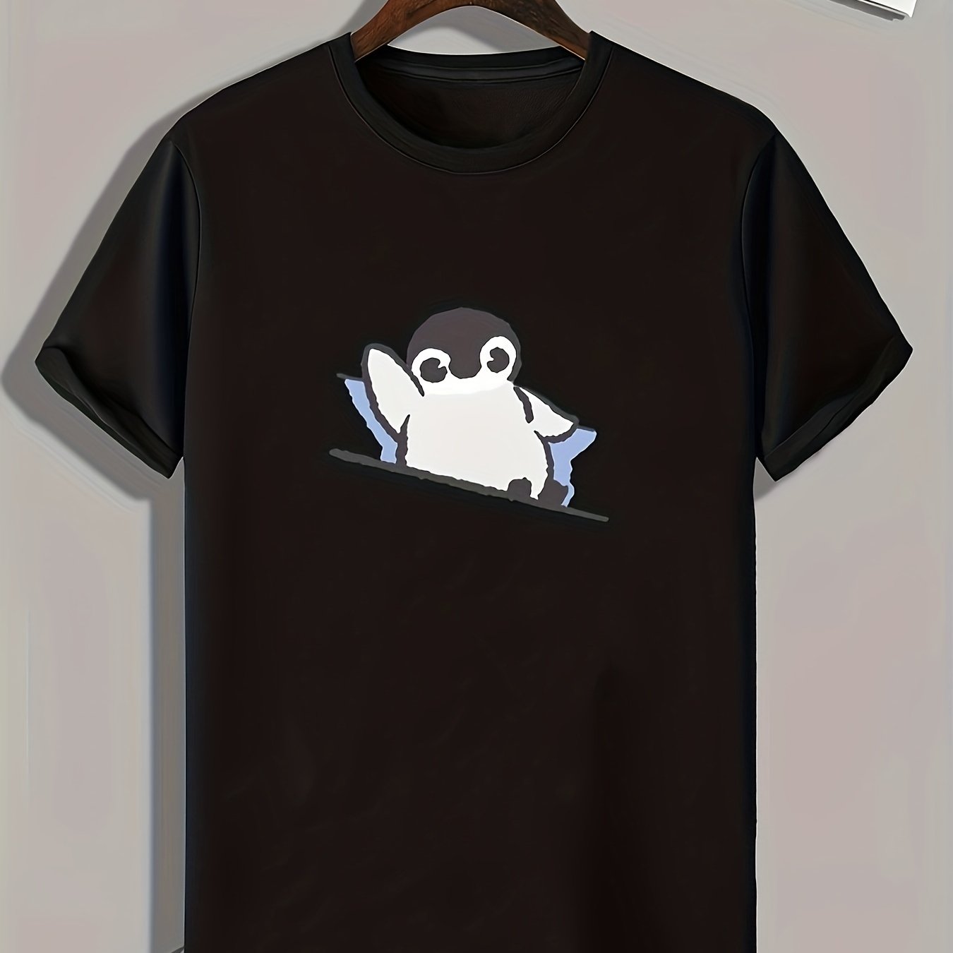 Cartoon Print Men's Graphic T-shirt for Summer