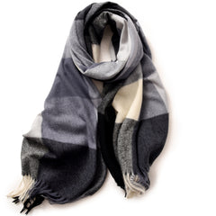 Ladies Striped Plaid Warm Winter Scarf Christmas Gift