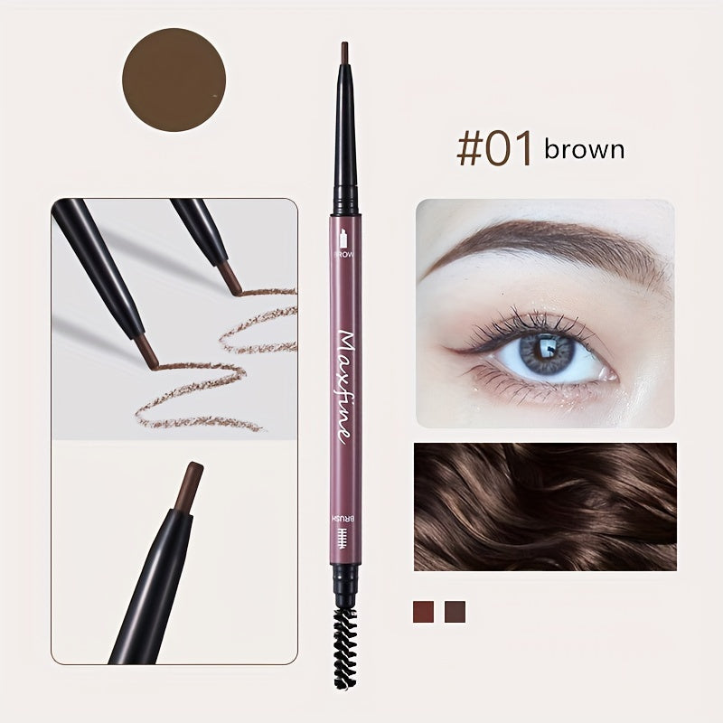 Waterproof Sweatproof Brown Liquid Eyebrow Pen Ultra Slim