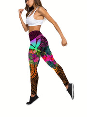 Hawaii Floral Print Tank Top & Leggings Set