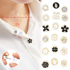 10pcs Anti-walking Buckle Shirt Collar Fixed Brooch Button