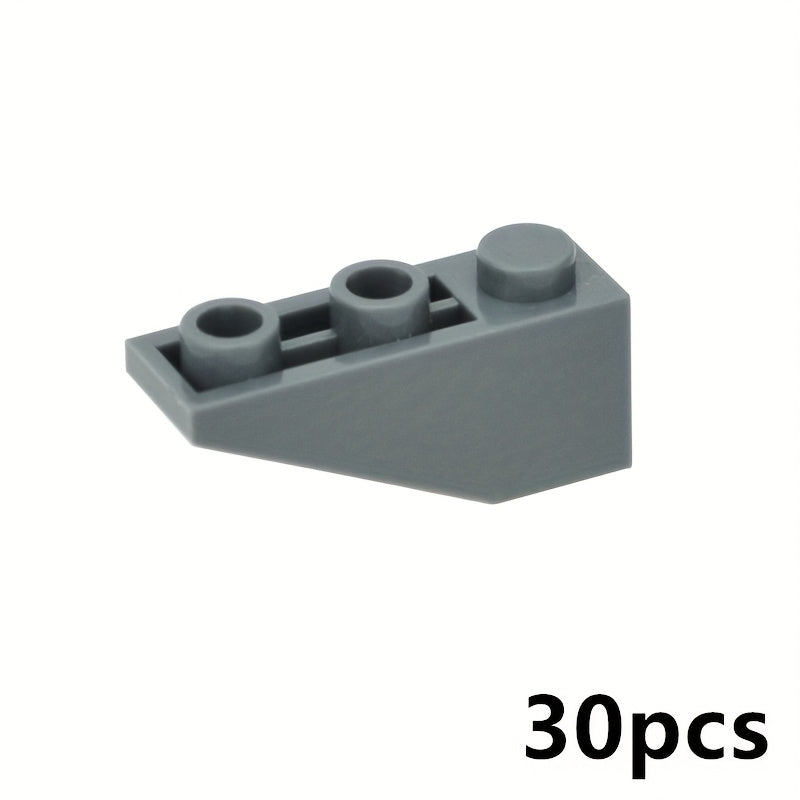 30pcs Building Blocks Roof Tile Inverted Slope Bricks