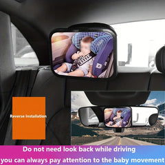 Baby Car Mirror Safety for Rear Facing Infant - Wide Clear View Shatterproof