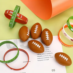 5 Pcs Rugby Silicone Bracelet: Inspirational Sports Wristband