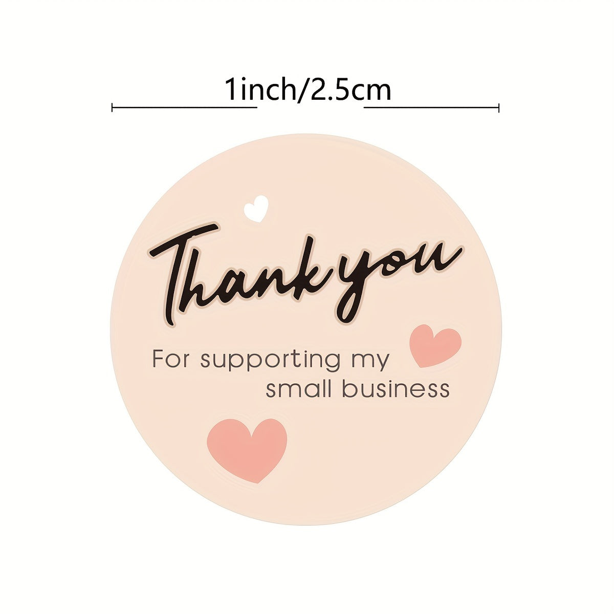 500 Pink Thank You Stickers for Small Businesses