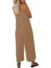 Solid Wide Leg Cami Jumpsuit