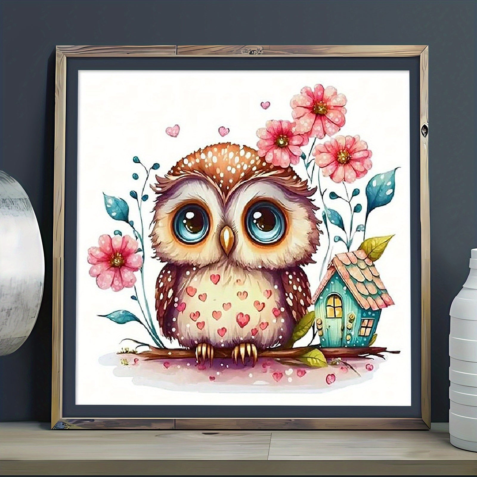 30x30cm 5D DIY Owl's Home Diamond Painting Kit