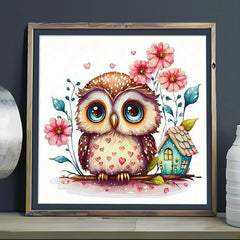 30x30cm 5D DIY Owl's Home Diamond Painting Kit