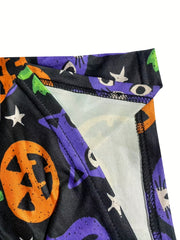 Cute Cat & Pumpkin Print Spaghetti Strap Top for Summer