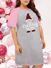 Christmas Snowman Tee Sleep Dress