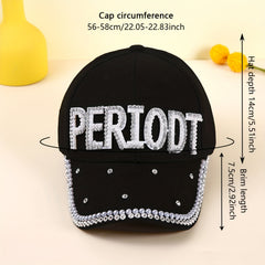 Faux Pearl Baseball Cap Patch Sun Hat Adjustable Dad Hats For Women