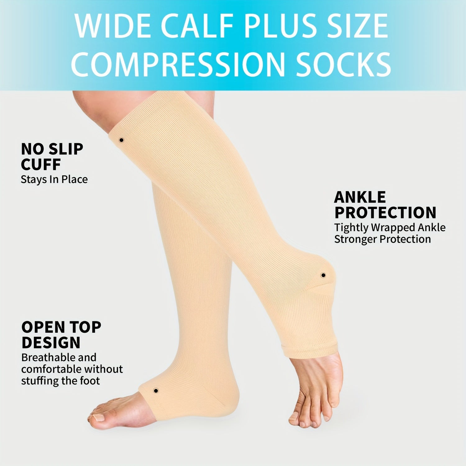 Sporty Calf Socks Women's Knee High Compression Socks