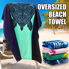 Oversized Printed Beach Towel Quick Drying Lightweight Blanket
