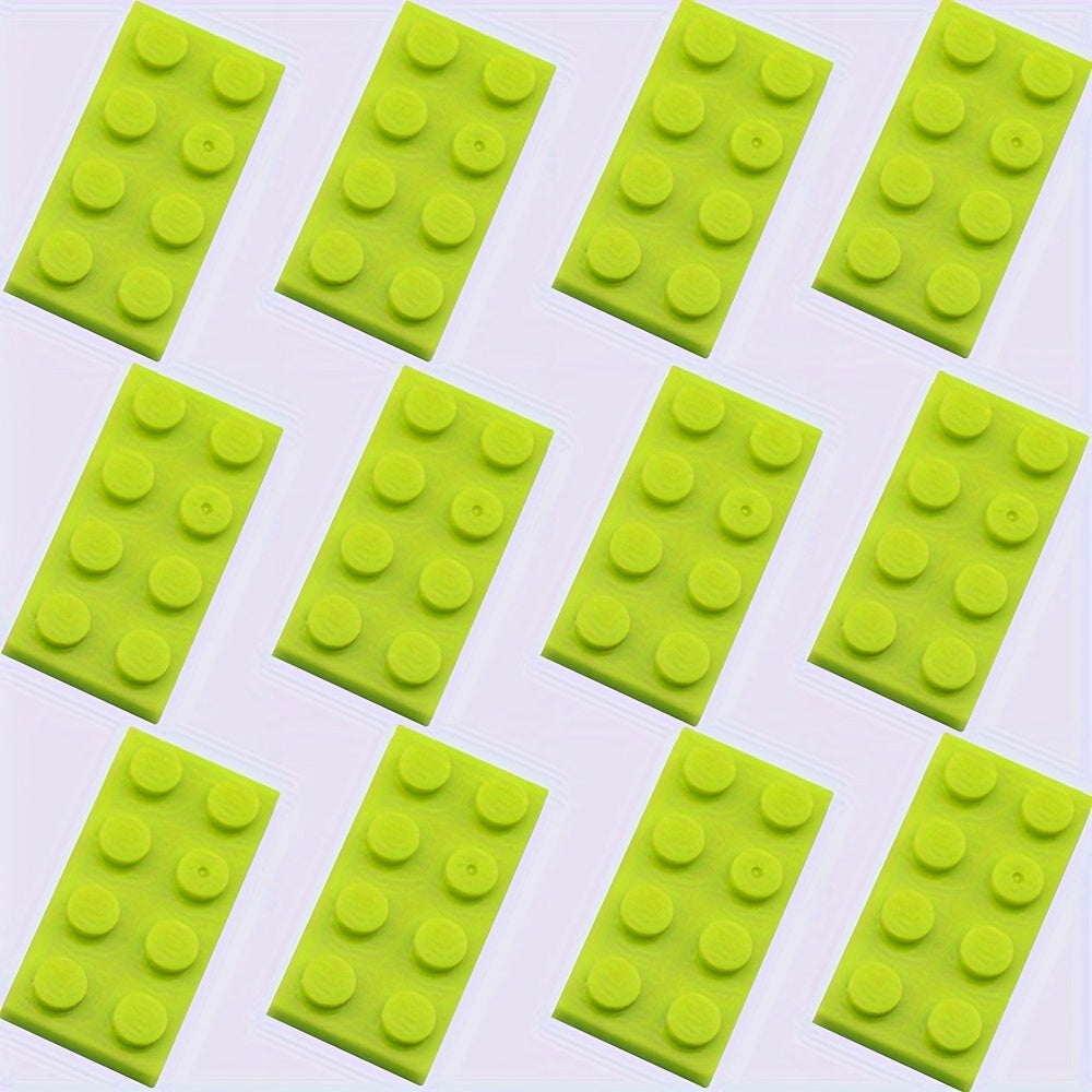 12 Set 2x4 Short Bricks in 15 Colors for DIY Architectural Scenery