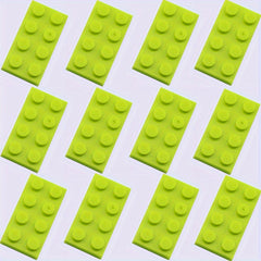 12 Set 2x4 Short Bricks in 15 Colors for DIY Architectural Scenery