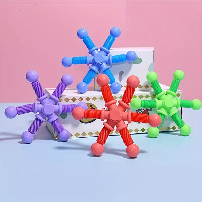 Cheng Rong Colorful Telescopic Gyroscope Toy Spider Deformation Spider