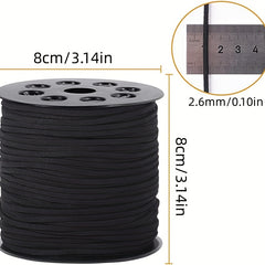 2 6mm Suede Cord 100 Yard Flat Faux Leather Brown