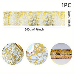 Golden Mesh Roll Wedding Decoration