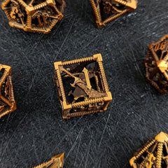 7pcs Metal Hollow Large Polyhedral Dice Set for RPG