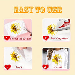 3pcs HTV Vinyl For Shirts Iron On Transfers Decals Lips Butterfly