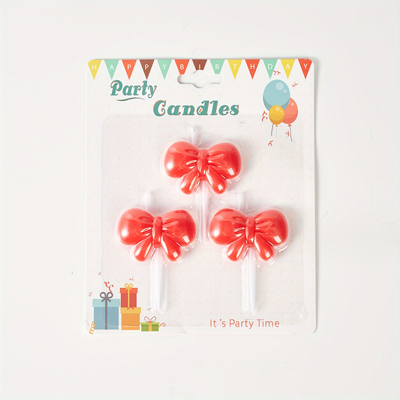 Birthday Candles Wrapped Decoration Bowknot Cloud Rainbow Flower Theme