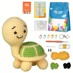 1pc Crochet Material Package Doll Braided DIY Wool Line Standing Turtle Pendant