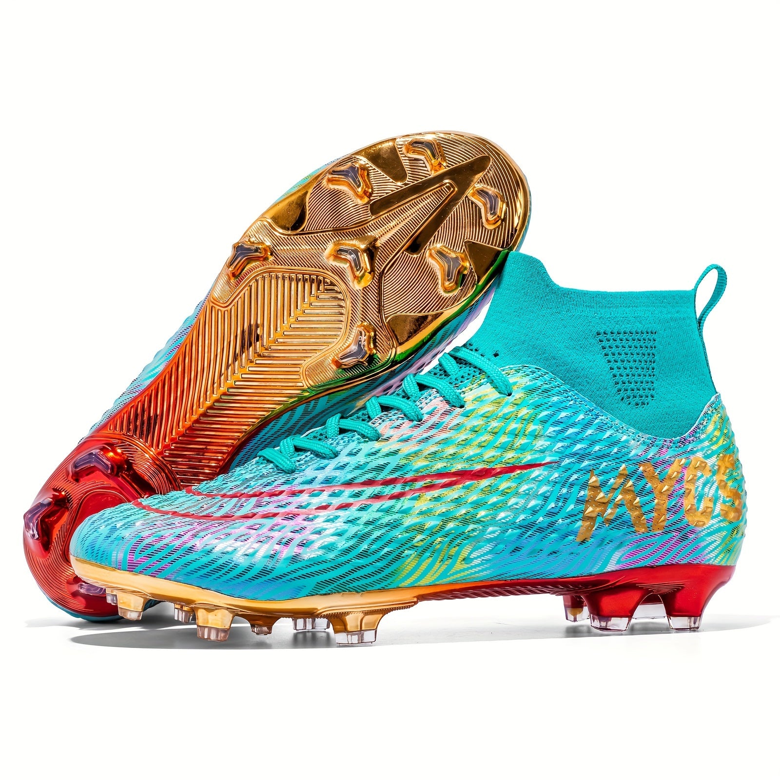 Boy's High Top Non Slip AG Football Cleat Professional Outdoor Soccer Shoe