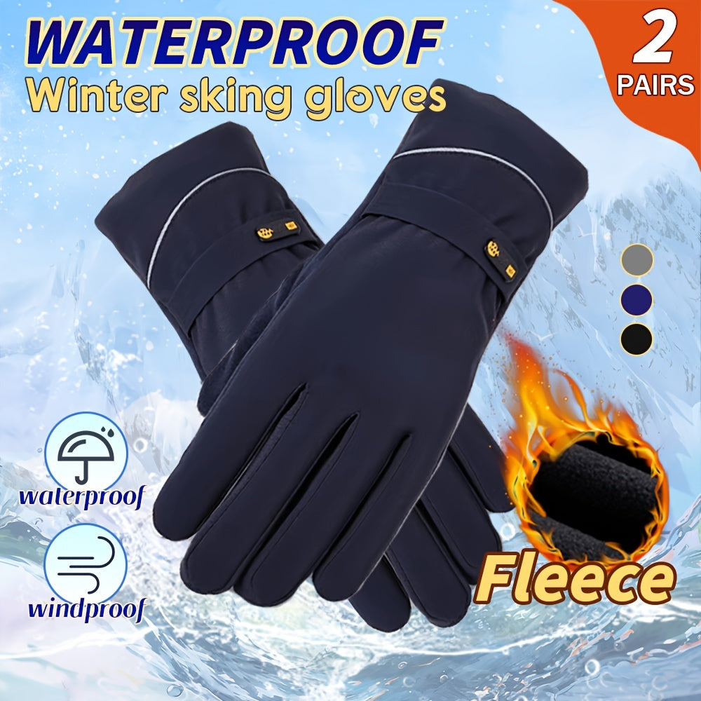 Anti Slip Winter Gloves Thermal Ski Glove Liners Touch Screen Functionality