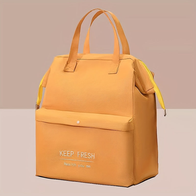 Large Capacity Insulated Bag with Adjustable Strap for Camping Picnic Beach