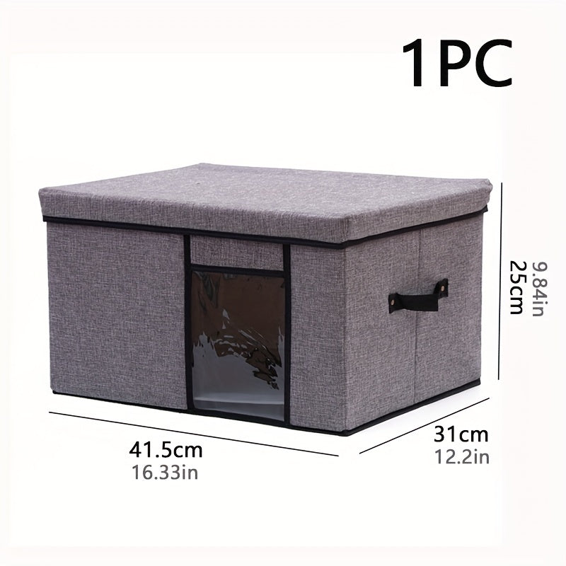 1pc Wardrobe Clothes Storage Bag Foldable Fabric Clothes Pants Finishing Bag