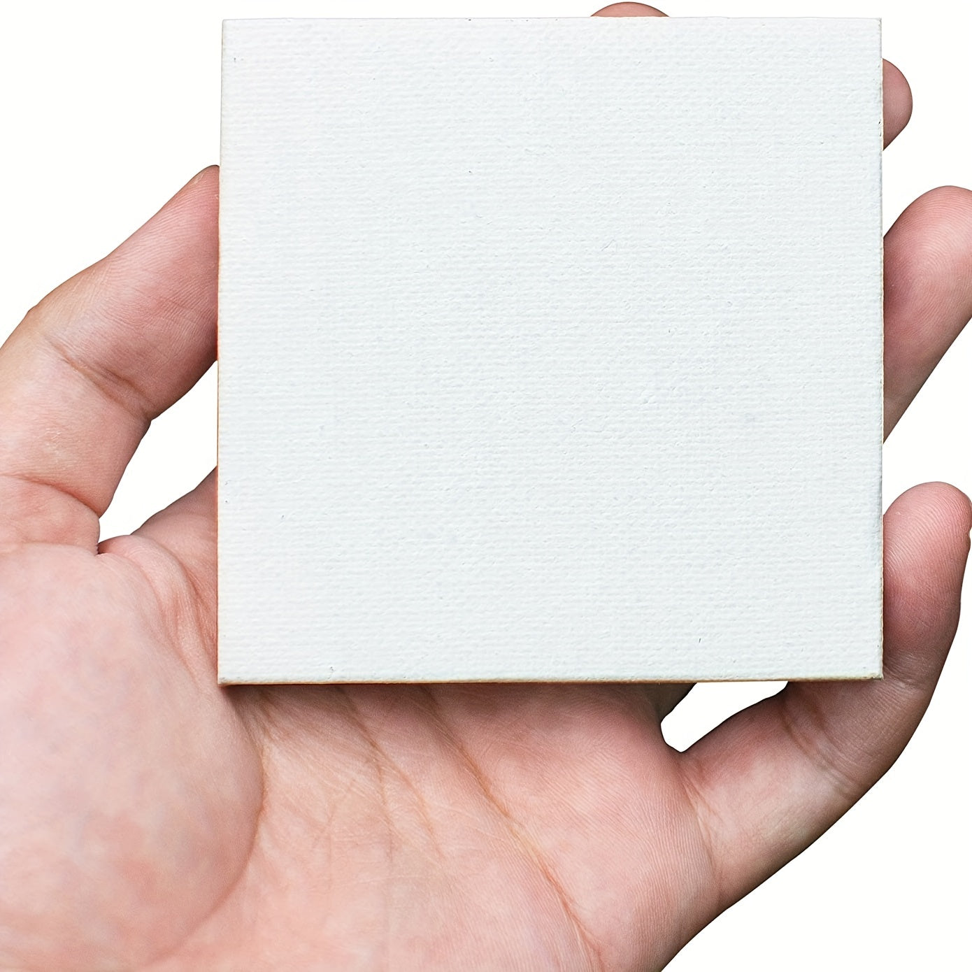 3pcs Mini Canvas Easel Set 7.62x7.62cm Stretched Blank Panels for Painting