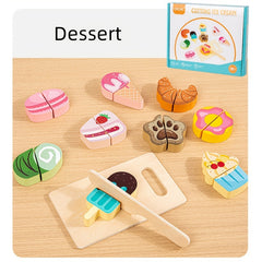 Wooden Toy Cutting Fruits and Vegetables Set