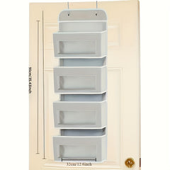 Over the Door Fabric Storage Organizer Gray