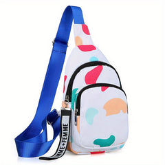 Teens Boys Crossbody Bag Milk Pattern Shoulder Bag Large Capacity Messenger Bag