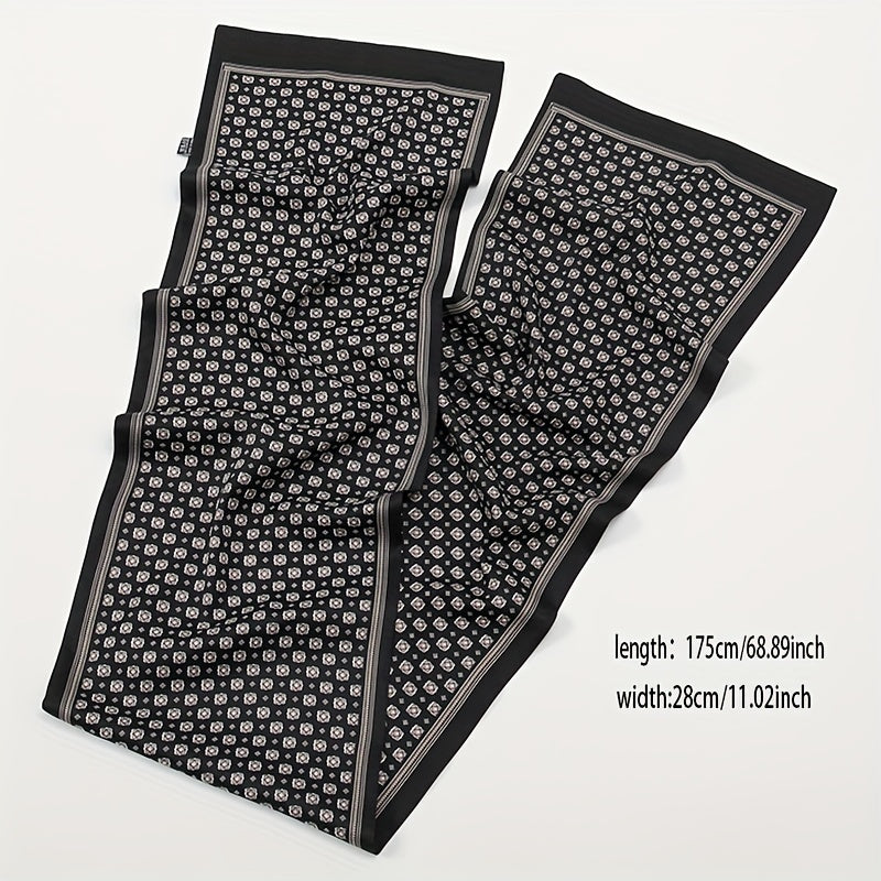 Men's Double Layer Printed Scarf