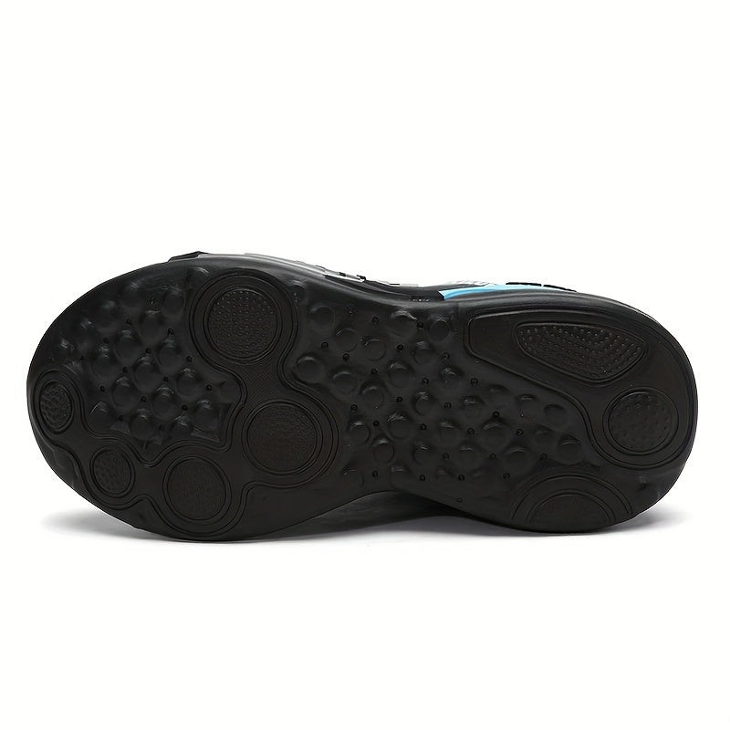 Boy's Basketball Shoes With Rotating Buckle Comfy Non Slip Sneakers